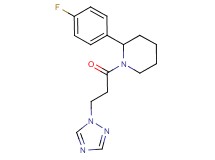 2-(4-fluorophenyl)-1-[3-(1H-1,2,4-triazol-1-yl)propanoyl]piperidine