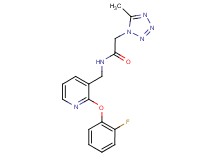 N-{[2-(2-fluorophenoxy)pyridin-3-yl]methyl}-2-(5-methyl-1H-tetrazol-1-yl)acetamide