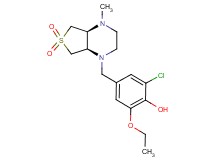 2-chloro-6-ethoxy-4-{[(4aS*,7aR*)-4-methyl-6,6-dioxidohexahydrothieno[3,4-b]pyrazin-1(2H)-yl]methyl}phenol