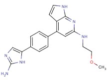 4-[4-(2-amino-1H-imidazol-5-yl)phenyl]-N-(2-methoxyethyl)-1H-pyrrolo[2,3-b]pyridin-6-amine