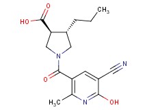 rel-(3S,4S)-1-[(5-cyano-6-hydroxy-2-methyl-3-pyridinyl)carbonyl]-4-propyl-3-pyrrolidinecarboxylic acid