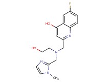 6-fluoro-2-({(2-hydroxyethyl)[(1-methyl-1H-imidazol-2-yl)methyl]amino}methyl)quinolin-4-ol