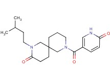 2-(3-methylbutyl)-8-[(6-oxo-1,6-dihydro-3-pyridinyl)carbonyl]-2,8-diazaspiro[5.5]undecan-3-one