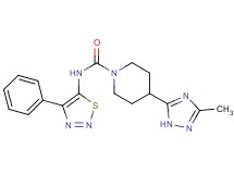 4-(3-methyl-1H-1,2,4-triazol-5-yl)-N-(4-phenyl-1,2,3-thiadiazol-5-yl)piperidine-1-carboxamide