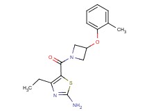 4-ethyl-5-{[3-(2-methylphenoxy)azetidin-1-yl]carbonyl}-1,3-thiazol-2-amine