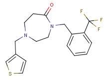 1-(3-thienylmethyl)-4-[2-(trifluoromethyl)benzyl]-1,4-diazepan-5-one