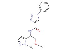 N-[2-methoxy-1-(1-methyl-1H-pyrazol-5-yl)ethyl]-1-phenyl-1H-1,2,3-triazole-4-carboxamide