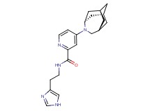 4-[(1R*,3s,6r,8S*)-4-azatricyclo[4.3.1.1~3,8~]undec-4-yl]-N-[2-(1H-imidazol-4-yl)ethyl]-2-pyridinecarboxamide