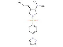 (3S*,4R*)-N,N-dimethyl-4-propyl-1-{[4-(1H-pyrazol-1-yl)phenyl]sulfonyl}-3-pyrrolidinamine