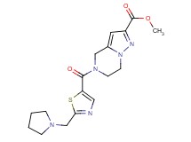 methyl 5-{[2-(pyrrolidin-1-ylmethyl)-1,3-thiazol-5-yl]carbonyl}-4,5,6,7-tetrahydropyrazolo[1,5-a]pyrazine-2-carboxylate