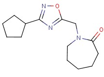 1-[(3-cyclopentyl-1,2,4-oxadiazol-5-yl)methyl]-2-azepanone