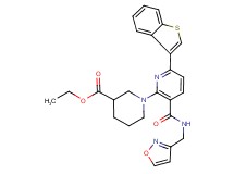 ethyl 1-(6-(1-benzothien-3-yl)-3-{[(3-isoxazolylmethyl)amino]carbonyl}-2-pyridinyl)-3-piperidinecarboxylate