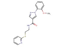 1-(2-methoxyphenyl)-N-[2-(2-pyridinylthio)ethyl]-1H-pyrazole-4-carboxamide