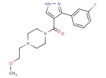 1-{[3-(3-fluorophenyl)-1H-pyrazol-4-yl]carbonyl}-4-(2-methoxyethyl)piperazine