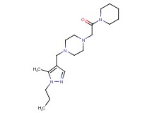 1-[(5-methyl-1-propyl-1H-pyrazol-4-yl)methyl]-4-[2-oxo-2-(1-piperidinyl)ethyl]piperazine