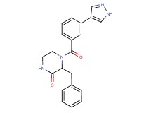 3-benzyl-4-[3-(1H-pyrazol-4-yl)benzoyl]piperazin-2-one