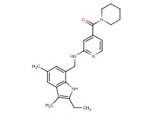 N-[(2-ethyl-3,5-dimethyl-1H-indol-7-yl)methyl]-4-(piperidin-1-ylcarbonyl)pyridin-2-amine