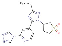 4-[1-(1,1-dioxidotetrahydro-3-thienyl)-3-ethyl-1H-1,2,4-triazol-5-yl]-2-(4H-1,2,4-triazol-4-yl)pyridine
