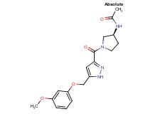 N-[(3S)-1-({5-[(3-methoxyphenoxy)methyl]-1H-pyrazol-3-yl}carbonyl)pyrrolidin-3-yl]acetamide