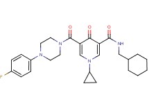 N-(cyclohexylmethyl)-1-cyclopropyl-5-{[4-(4-fluorophenyl)-1-piperazinyl]carbonyl}-4-oxo-1,4-dihydro-3-pyridinecarboxamide