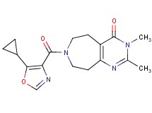 7-[(5-cyclopropyl-1,3-oxazol-4-yl)carbonyl]-2,3-dimethyl-3,5,6,7,8,9-hexahydro-4H-pyrimido[4,5-d]azepin-4-one