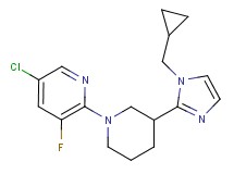 5-chloro-2-{3-[1-(cyclopropylmethyl)-1H-imidazol-2-yl]-1-piperidinyl}-3-fluoropyridine