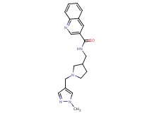 N-({1-[(1-methyl-1H-pyrazol-4-yl)methyl]pyrrolidin-3-yl}methyl)quinoline-3-carboxamide