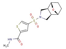 N-methyl-4-[(1R*,2R*,6S*,7S*)-10-oxa-4-azatricyclo[5.2.1.0~2,6~]dec-4-ylsulfonyl]-2-thiophenecarboxamide
