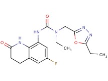 N-ethyl-N-[(5-ethyl-1,3,4-oxadiazol-2-yl)methyl]-N'-(6-fluoro-2-oxo-1,2,3,4-tetrahydroquinolin-8-yl)urea