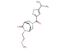 (1S*,5R*)-3-[(5-isopropylisoxazol-3-yl)carbonyl]-6-(2-methoxyethyl)-3,6-diazabicyclo[3.2.2]nonan-7-one