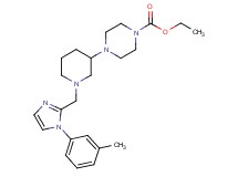 ethyl 4-(1-{[1-(3-methylphenyl)-1H-imidazol-2-yl]methyl}-3-piperidinyl)-1-piperazinecarboxylate