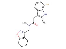 2-(7-fluoro-2-methyl-1H-indol-3-yl)-N-methyl-N-(4,5,6,7-tetrahydro-1,2-benzisoxazol-3-ylmethyl)acetamide