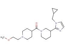 3-[1-(cyclopropylmethyl)-1H-imidazol-2-yl]-1-{[1-(2-methoxyethyl)-4-piperidinyl]carbonyl}piperidine
