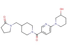 1-[(1-{[6-(3-hydroxypiperidin-1-yl)pyridin-3-yl]carbonyl}piperidin-4-yl)methyl]pyrrolidin-2-one