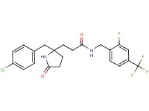 3-[2-(4-chlorobenzyl)-5-oxo-2-pyrrolidinyl]-N-[2-fluoro-4-(trifluoromethyl)benzyl]propanamide
