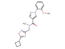 N-[(5-cyclobutyl-1,2,4-oxadiazol-3-yl)methyl]-1-(2-methoxyphenyl)-N-methyl-1H-pyrazole-4-carboxamide