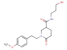 N-(3-hydroxypropyl)-1-[2-(4-methoxyphenyl)ethyl]-6-oxo-3-piperidinecarboxamide
