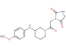 3-(2-{3-[(4-methoxyphenyl)amino]-1-piperidinyl}-2-oxoethyl)-2,4-imidazolidinedione