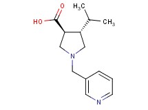 (3S*,4S*)-4-isopropyl-1-(3-pyridinylmethyl)-3-pyrrolidinecarboxylic acid
