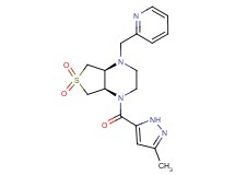 (4aS*,7aR*)-1-[(3-methyl-1H-pyrazol-5-yl)carbonyl]-4-(2-pyridinylmethyl)octahydrothieno[3,4-b]pyrazine 6,6-dioxide