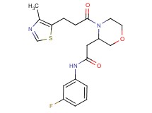 N-(3-fluorophenyl)-2-{4-[3-(4-methyl-1,3-thiazol-5-yl)propanoyl]-3-morpholinyl}acetamide