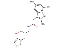 N-[3-hydroxy-2-(3-thienylmethyl)propyl]-2-(2,5,7-trimethyl-1H-indol-3-yl)acetamide
