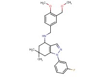 1-(3-fluorophenyl)-N-[4-methoxy-3-(methoxymethyl)benzyl]-6,6-dimethyl-4,5,6,7-tetrahydro-1H-indazol-4-amine