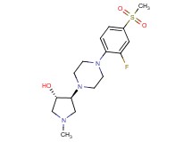 (3S*,4S*)-4-{4-[2-fluoro-4-(methylsulfonyl)phenyl]-1-piperazinyl}-1-methyl-3-pyrrolidinol