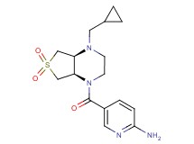 5-{[(4aS*,7aR*)-4-(cyclopropylmethyl)-6,6-dioxidohexahydrothieno[3,4-b]pyrazin-1(2H)-yl]carbonyl}-2-pyridinamine