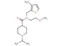 1-isopropyl-N-(2-methoxyethyl)-N-[(3-methyl-2-thienyl)methyl]piperidine-4-carboxamide