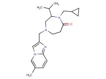 4-(cyclopropylmethyl)-3-isopropyl-1-[(6-methylimidazo[1,2-a]pyridin-2-yl)methyl]-1,4-diazepan-5-one