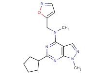 6-cyclopentyl-N-(5-isoxazolylmethyl)-N,1-dimethyl-1H-pyrazolo[3,4-d]pyrimidin-4-amine