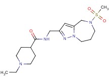 1-ethyl-N-{[5-(methylsulfonyl)-5,6,7,8-tetrahydro-4H-pyrazolo[1,5-a][1,4]diazepin-2-yl]methyl}piperidine-4-carboxamide
