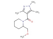 2-(methoxymethyl)-1-[(1,3,5-trimethyl-1H-pyrazol-4-yl)carbonyl]piperidine